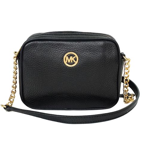 michael kors crossbody black leather|micheal Kors crossbody bags.